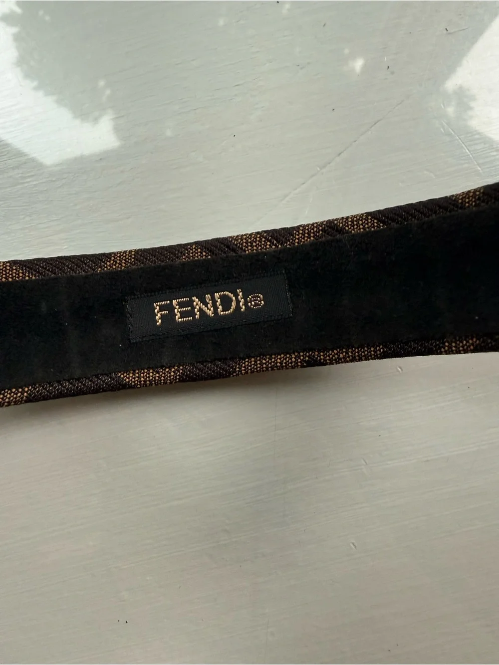 Fendi Brown & Black Logo Headband